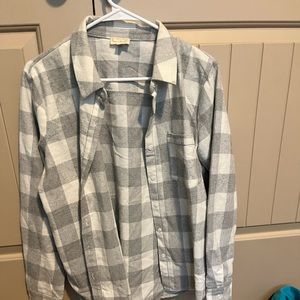 Grey and white flannel
